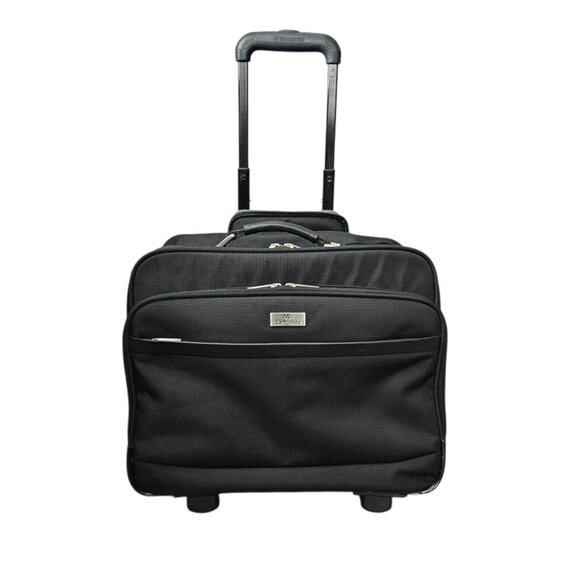 Samsonite Classic Business Rolling Mobile Office Travel Case Tote Black Suitcase - Picture 1 of 16